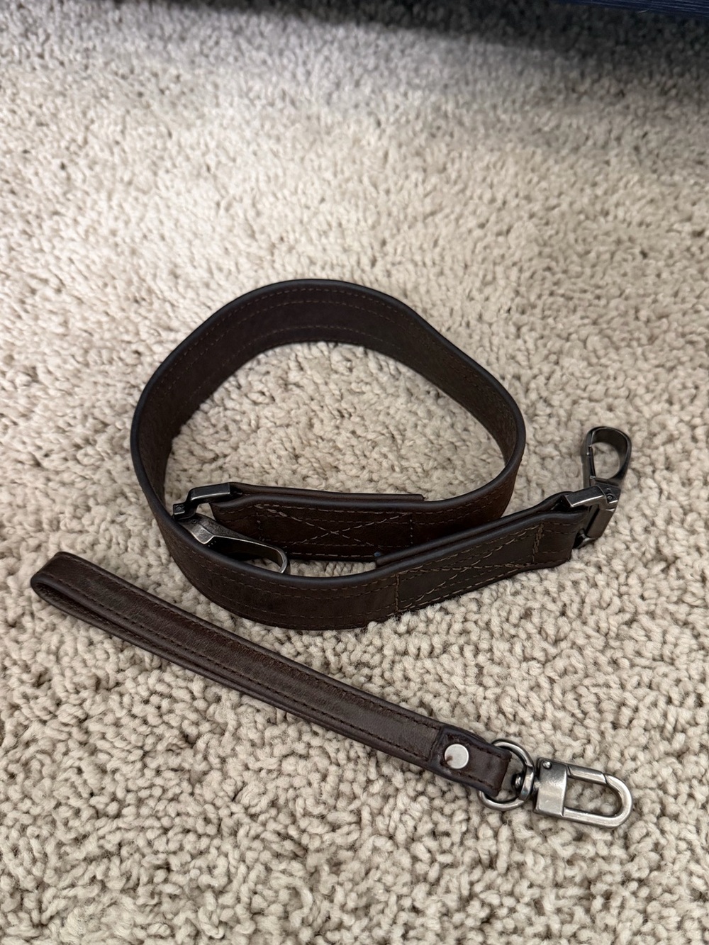 Rough & Tumble Brown Leather Narrow Clip On Strap & Wristlet Key Fob